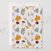 Elegante warme, gemütliche Herbst Essential Baby D Dankeskarte (Rückseite)