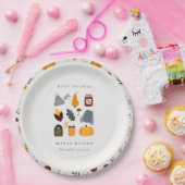 Elegante warme, gemütliche Herbst Essential Baby D Pappteller (Party)