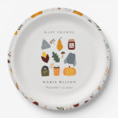 Elegante warme, gemütliche Herbst Essential Baby D Pappteller (Vorderseite)