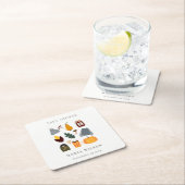 Elegante warme, gemütliche Herbst Essential Baby D Rechteckiger Pappuntersetzer (Vor Ort)