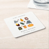 Elegante warme, gemütliche Herbst Essential Baby D Rechteckiger Pappuntersetzer (angewinkelt)