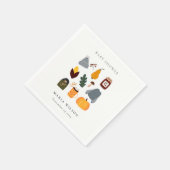 Elegante warme, gemütliche Herbst Essential Baby D Serviette (Ecke)