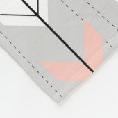 Elegante warme graues Weiß-Rosa-Pfeile, die unten Fleecedecke (Ecke)
