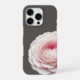 Elegante warme Holzkohle-Rosé-Blumen iPhone 16 Pro Hülle