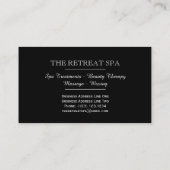 Elegante Wasser-Lilien Visitenkarte (Rückseite)