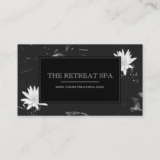 Elegante Wasser-Lilien Visitenkarte (Vorderseite)