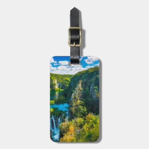 Elegante Wasserfallszene, Kroatien Gepäckanhänger