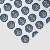 Elegante Wasserfarbe Anchor Marine Küste Nautik Seidenpapier (Detail)