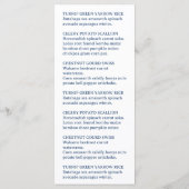 Elegante Wasserfarbe Anchor Nautical Name Navy Bla Menükarte (Rückseite)