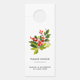 Elegante Wasserfarbe-Beeren Bitte Klopfen Türanhänger