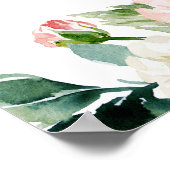 Elegante Wasserfarbe | Begrüßungszeichen Poster (Ecke)