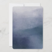 Elegante Wasserfarbe bei Surf Hochzeit Einladung (Rückseite)