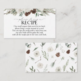 Elegante Wasserfarbe Bitte bringen Sie ein Rezept  Begleitkarte