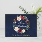 Elegante Wasserfarbe Bläserne Frohe Weihnachten (Stehend Vorderseite)