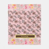 Elegante Wasserfarbe Blume anpassen Fleecedecke (Vorderseite)