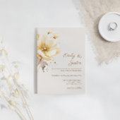 Elegante Wasserfarbe Blütenfarben Delikatessen Hoc Einladung