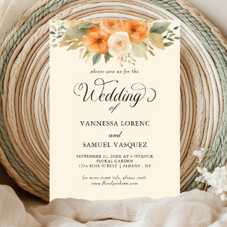 Elegante Wasserfarbe Bohemische Hochzeit Einladung
