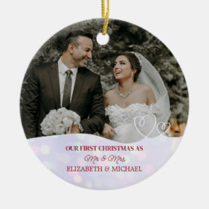 Elegante Wasserfarbe Botanik für Hochzeitsfoto Keramik Ornament