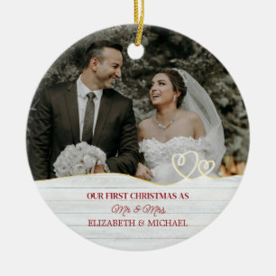 Elegante Wasserfarbe Botanik für Hochzeitsfoto Keramik Ornament