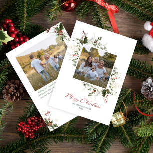 Elegante Wasserfarbe Botanischer Weihnachten 2 Fot