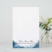 Elegante Wasserfarbe Briefpapier (Stehend Vorderseite)
