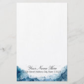 Elegante Wasserfarbe Briefpapier (Vorderseite)