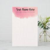 Elegante Wasserfarbe Briefpapier (Stehend Vorderseite)