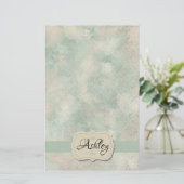 Elegante Wasserfarbe Briefpapier (Stehend Vorderseite)