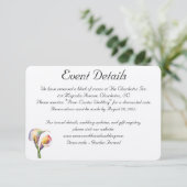 Elegante Wasserfarbe Calla Lilies Romantische Blum Begleitkarte (Stehend Vorderseite)