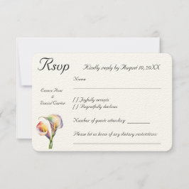 Elegante Wasserfarbe Calla Lilies Romantische Blum RSVP Karte