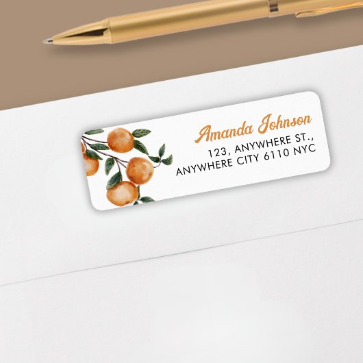 Elegante Wasserfarbe Citrus Orange
