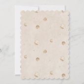 Elegante Wasserfarbe Dusty White Golden Blume Brid Einladung (Rückseite)