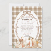 Elegante Wasserfarbe Ein kleiner Kürbis ist Einlad Einladung (Vorderseite)