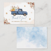 Elegante Wasserfarbe Ein süßer Kürbis ist auf der Mitteilungskarte (Vorne/Hinten)