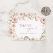 Elegante Wasserfarbe Ein süßer Kürbis ist auf der Mitteilungskarte (Vorderseite/Rückseite Beispiel)