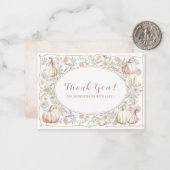 Elegante Wasserfarbe Ein süßer Kürbis ist auf der Mitteilungskarte (Vorderseite/Rückseite Beispiel)