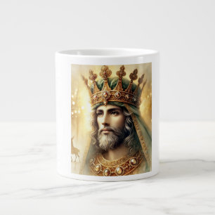 Elegante Wasserfarbe eines klugen Königs Jumbo-Tasse