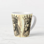 Elegante Wasserfarbe eines klugen Königs Milchtasse (Rechte Ecke)