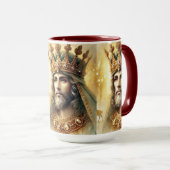 Elegante Wasserfarbe eines klugen Königs Tasse (VorderseiteRechts)