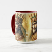 Elegante Wasserfarbe eines klugen Königs Tasse (Vorderseite Links)