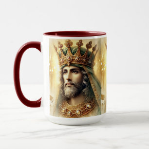 Elegante Wasserfarbe eines klugen Königs Tasse