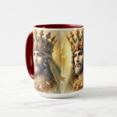 Elegante Wasserfarbe eines klugen Königs Tasse (Vorderseite Links)