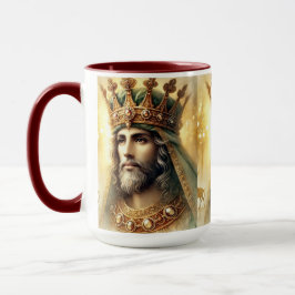 Elegante Wasserfarbe eines klugen Königs Tasse