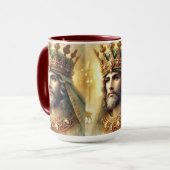 Elegante Wasserfarbe eines klugen Königs Tasse (Vorderseite Links)