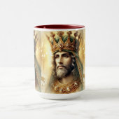 Elegante Wasserfarbe eines klugen Königs Tasse (Zentrum)