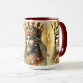 Elegante Wasserfarbe eines klugen Königs Tasse (VorderseiteRechts)