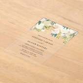 Elegante Wasserfarbe Elfenbeinerbein Acryleinladungen (Ablage )