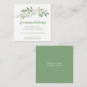 Elegante Wasserfarbe Elfenbeinhochzeit Rose Begleitkarte (Vorne/Hinten)