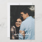 Elegante Wasserfarbe Elfenbeinhochzeit Sichern Sie Einladung (Vorderseite)