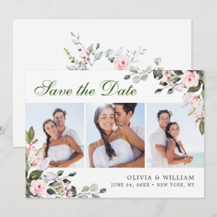 Elegante Wasserfarbe Eukalyptus 3 FOTO Hochzeit Save The Date